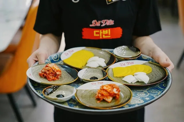 다빈 중국집의 기본 반찬들
